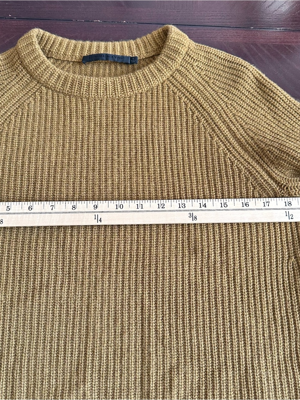 Jenni Kayne Women's Cashmere Fisherman Sweater mustard yellow Size S - Picture 9 of 9